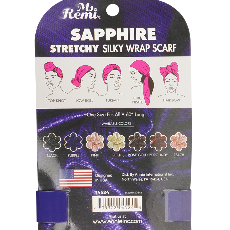 Ms. Remi Sapphire Wrap Scarf 60" Long Assorted Colors Scarves Ms. Remi   