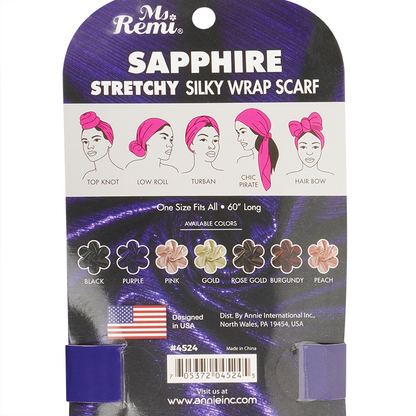 Ms. Remi Sapphire Wrap Scarf 60" Long Assorted Colors Scarves Ms. Remi   