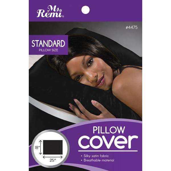 Ms. Remi Satin Pillow Cover Black Pillows Ms. Remi   