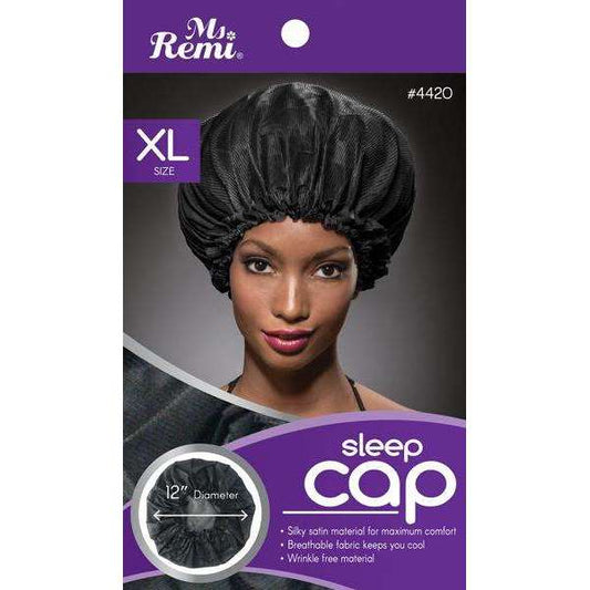 Ms. Remi Sleep Cap Xl Black Bonnets Ms. Remi   