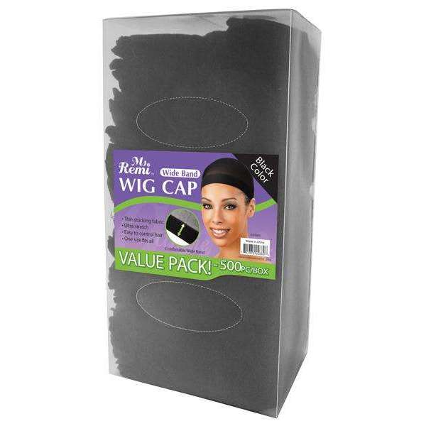 Ms. Remi Wide Band Wig Caps Bulk 500Pc Black Wig Caps Ms. Remi   