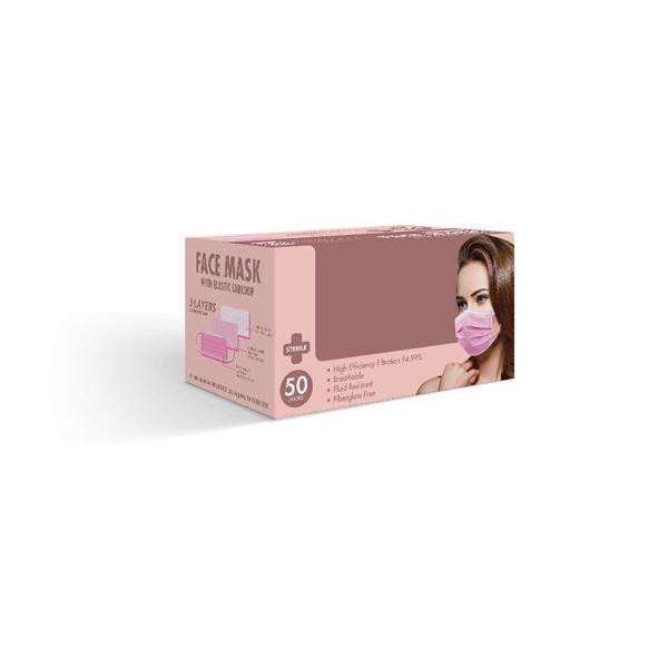 Pink Face Masks Individually Wrapped 50ct Soft Pink  Nanacoco Professional   