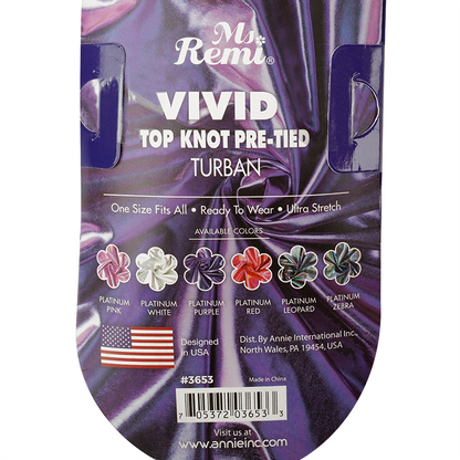 Ms. Remi Vivid Top Knot Pre-Tied Turban Turban Ms. Remi   
