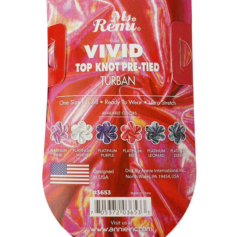 Ms. Remi Vivid Top Knot Pre-Tied Turban Turban Ms. Remi   