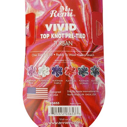 Ms. Remi Vivid Top Knot Pre-Tied Turban Turban Ms. Remi   